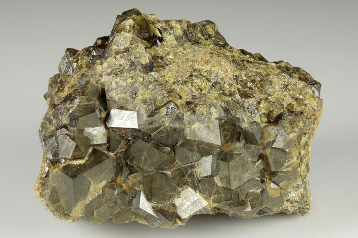 Olive Topazolite Garnet Cluster - Quartzite Mountain, Arizona #188292